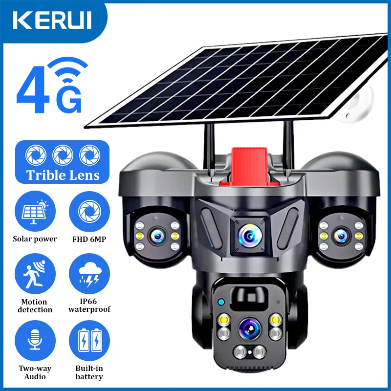 Garden Camera - KERUI Outdoor PTZ 6MP 4G SIM