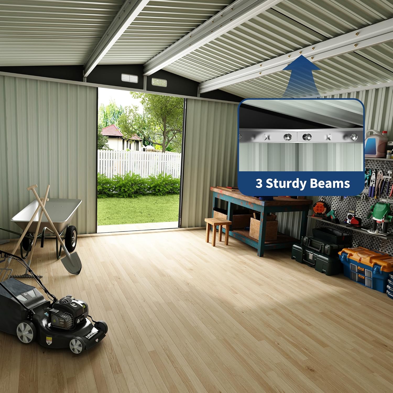 6x8 FT Metal Storage Sheds Out - Indoor Garden Kit 评论和价格