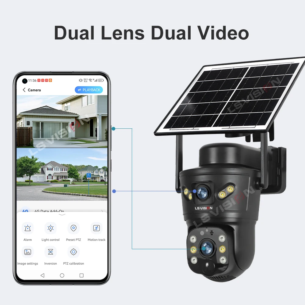 LS VISION 8MP 4G Solar Camera  - Garden Camera 评论和价格