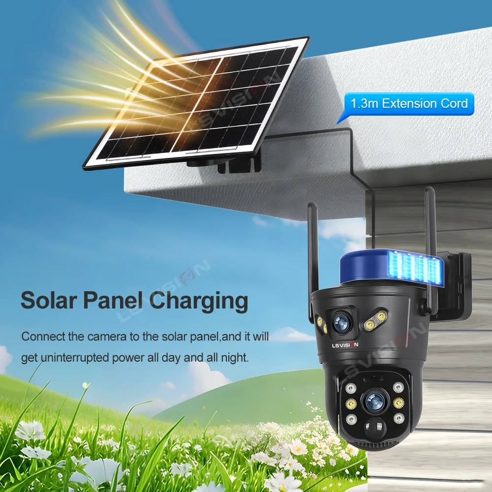 LS VISION 8MP 4G Solar Camera  - Garden Camera 评论和价格