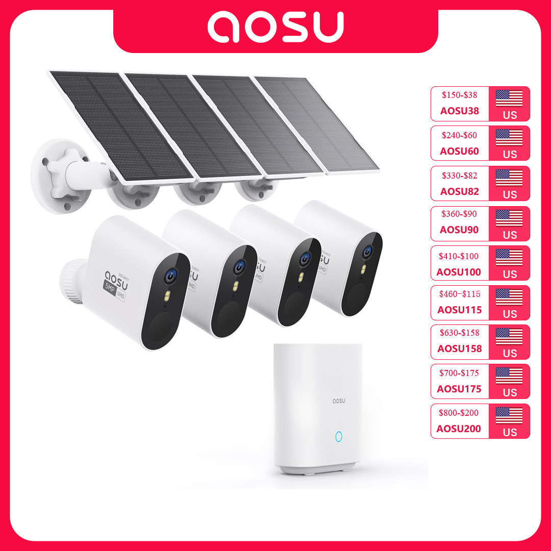 AOSU 5MP Solar Camera System O - Garden Camera 评论和价格