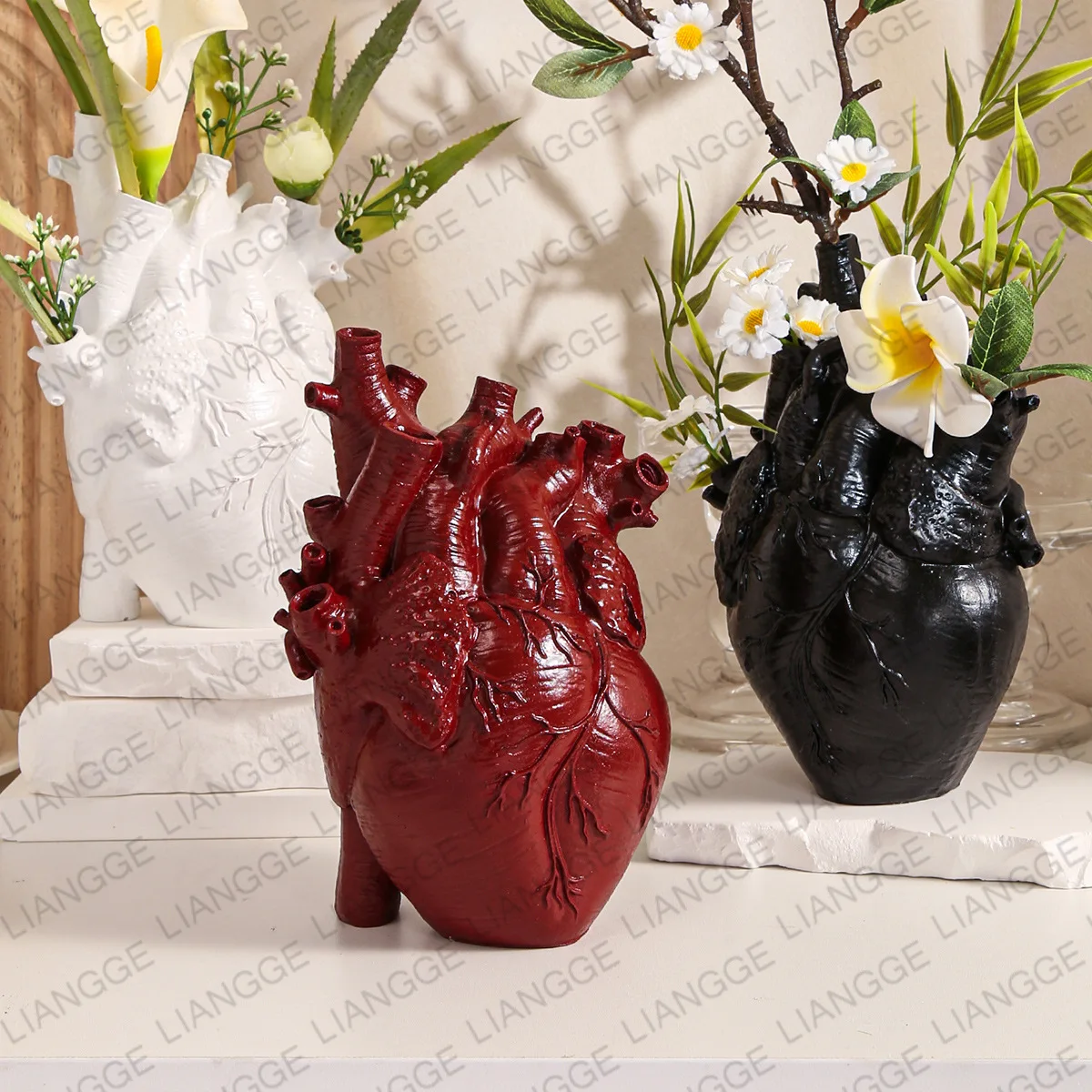 Heart Shaped Resin Vase Anatom - Hydroponic Grow Pod 评论和价格