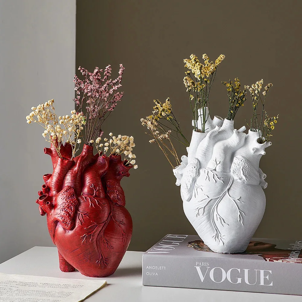 Heart Shaped Resin Vase Anatom - Hydroponic Grow Pod 评论和价格